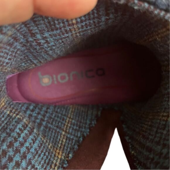 Bionica reign leather ankle boots MAROON SIZE 7.5 - Picture 9 of 9